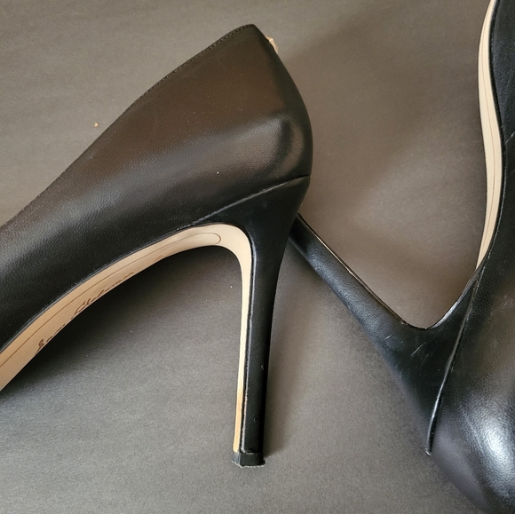 Sam Eldeman Leather Classic Black High Heel Size 11.5 US Women's - Picture 5 of 8